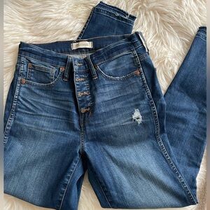Madewell Distressed 10” High-Rise Skinny Jeans